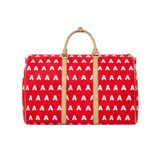  AA EMBROIDERED LOGO BOSTON BAG // RED 