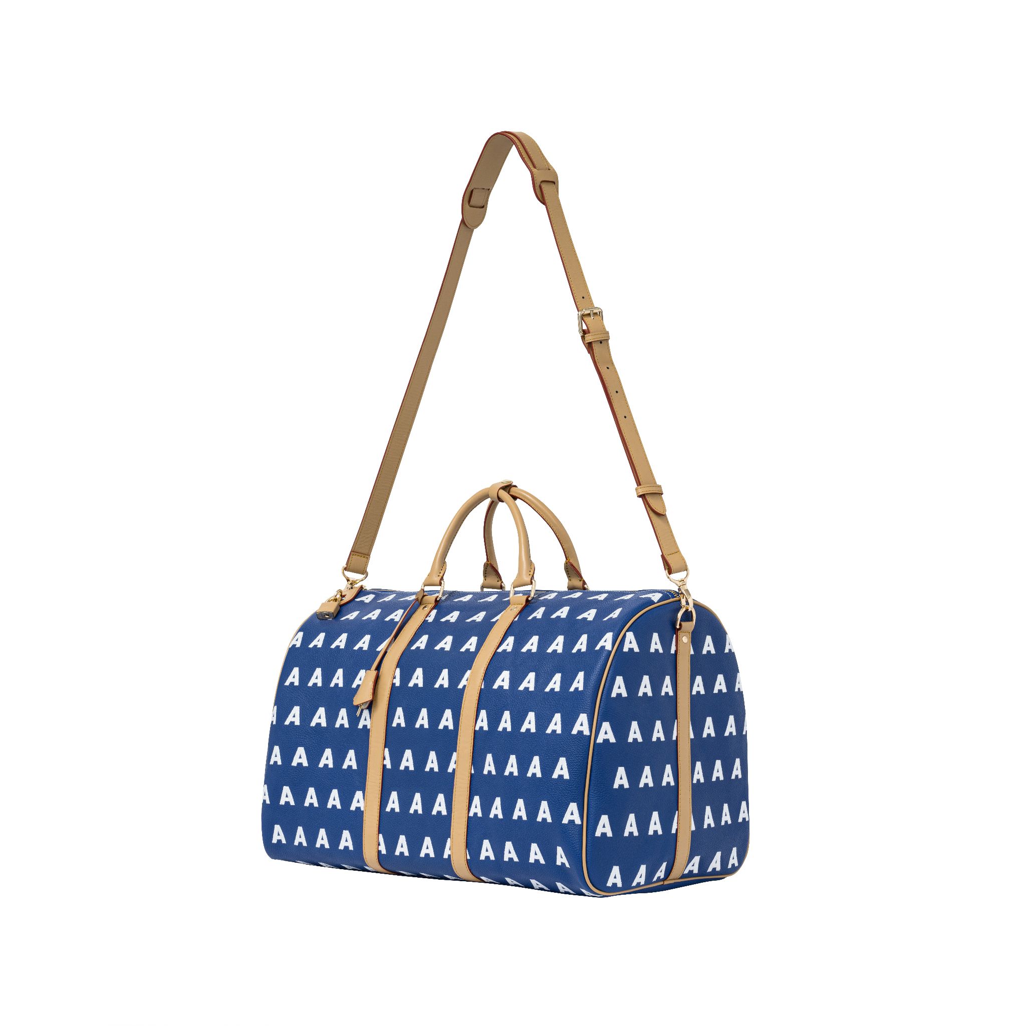  AA EMBROIDERED LOGO BOSTON BAG // BLUE 