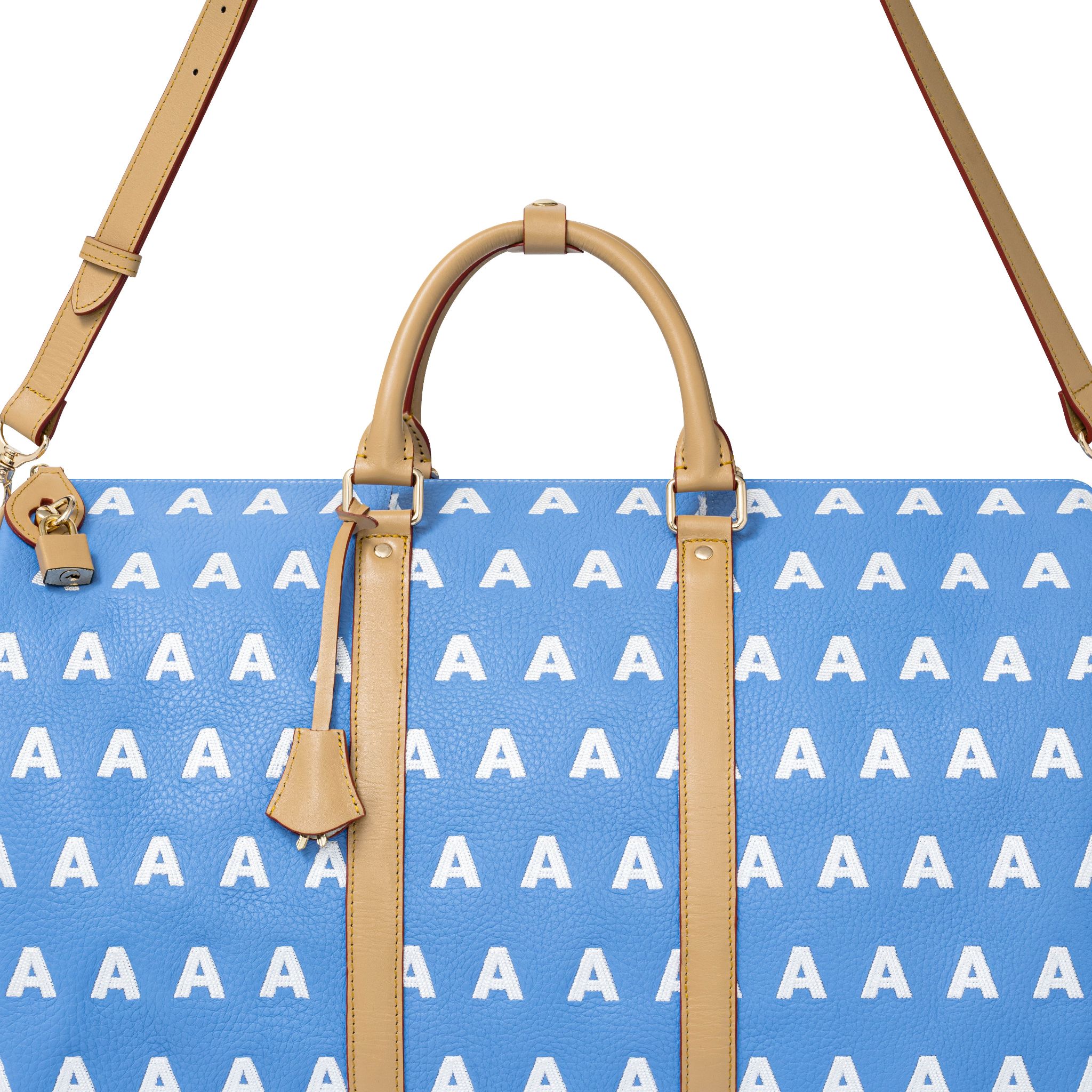  AA EMBROIDERED LOGO BOSTON BAG // LIGHT BLUE 