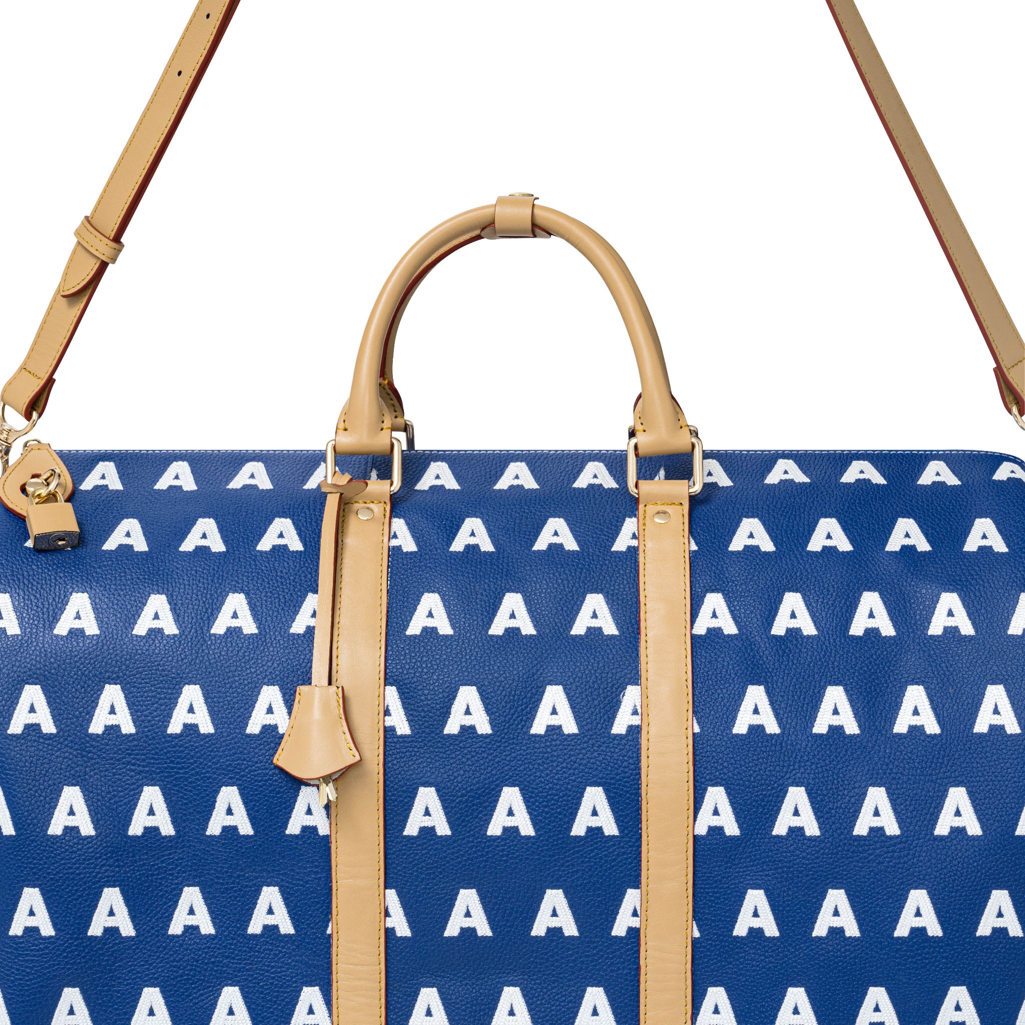  AA EMBROIDERED LOGO BOSTON BAG // BLUE 