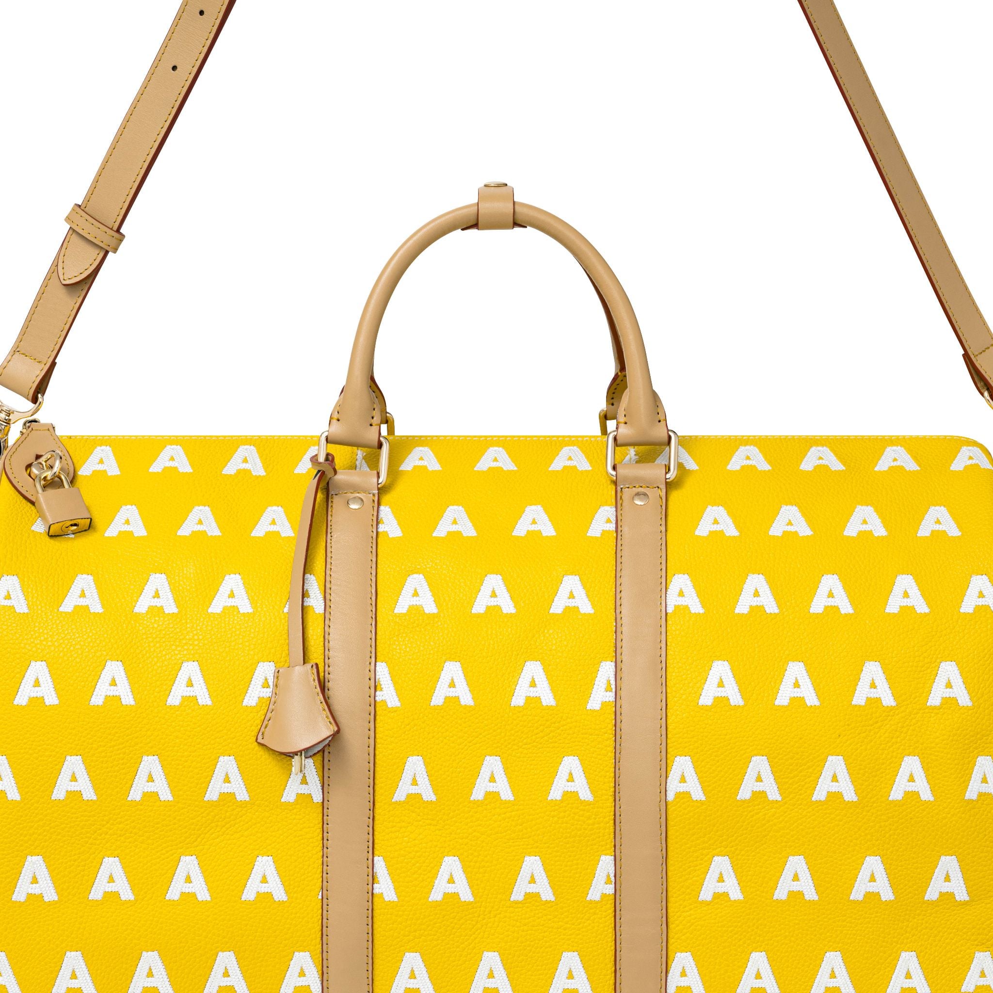  AA EMBROIDERED LOGO BOSTON BAG // YELLOW 