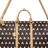  AA EMBROIDERED LOGO BOSTON BAG //  COFFEE 