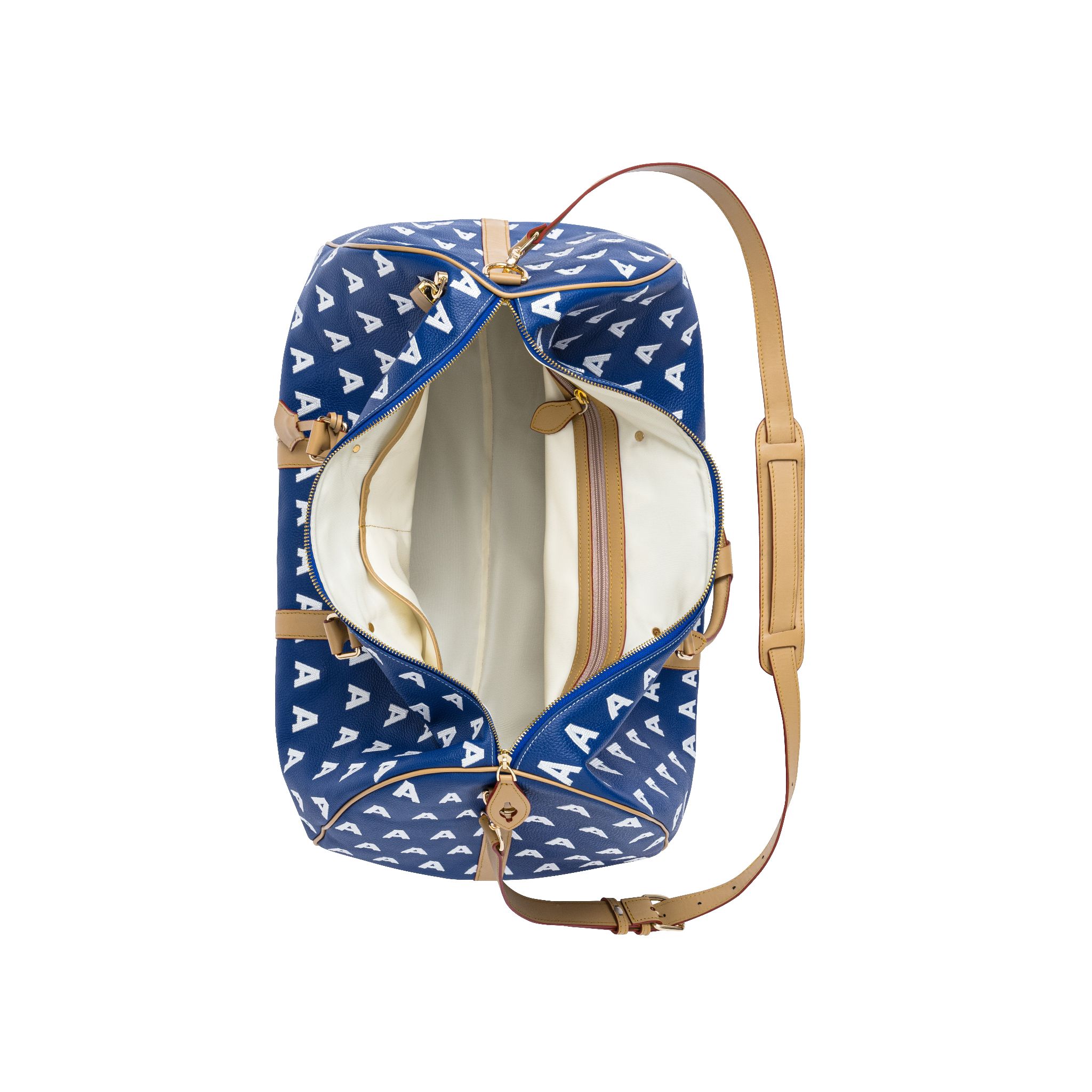  AA EMBROIDERED LOGO BOSTON BAG // BLUE 