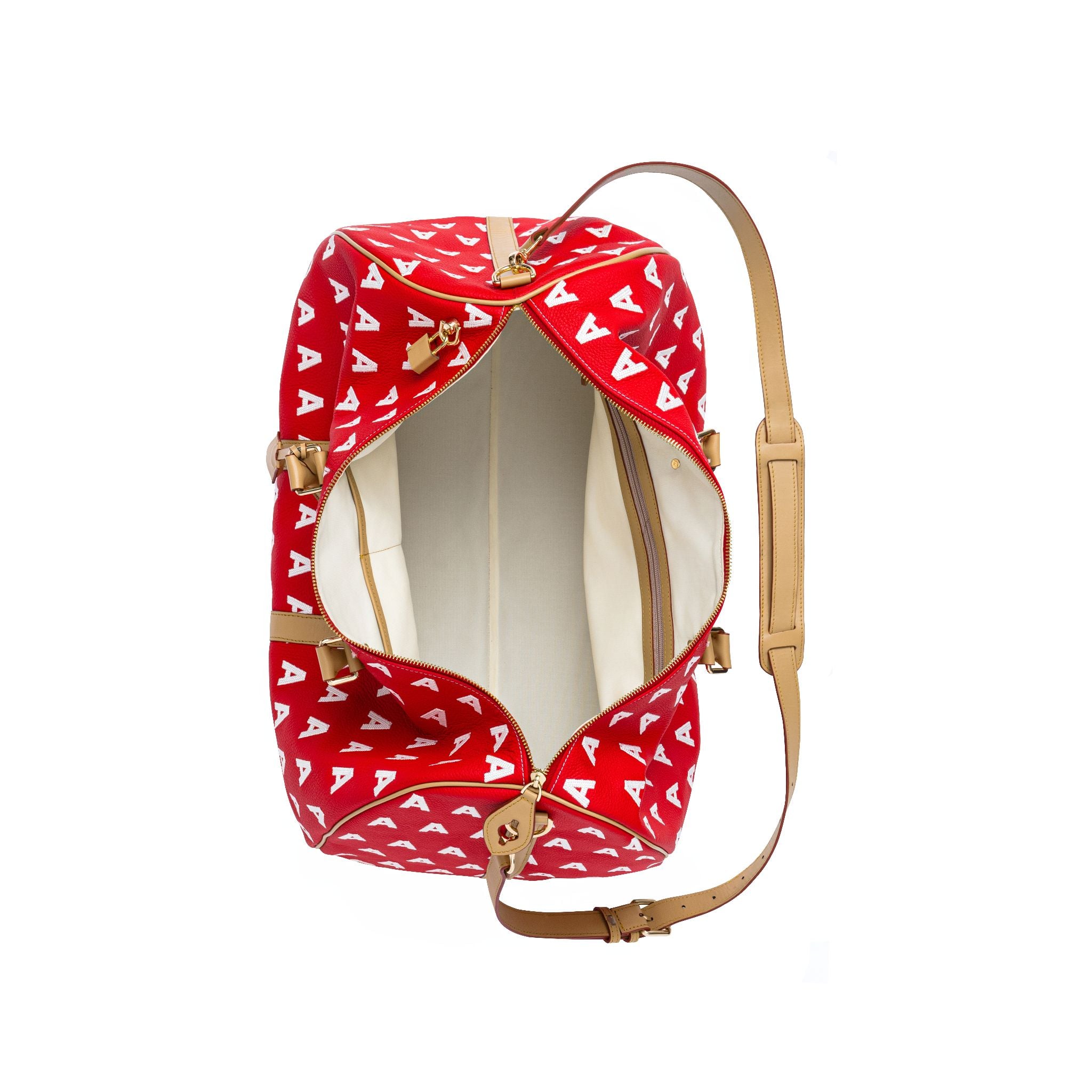  AA EMBROIDERED LOGO BOSTON BAG // RED 