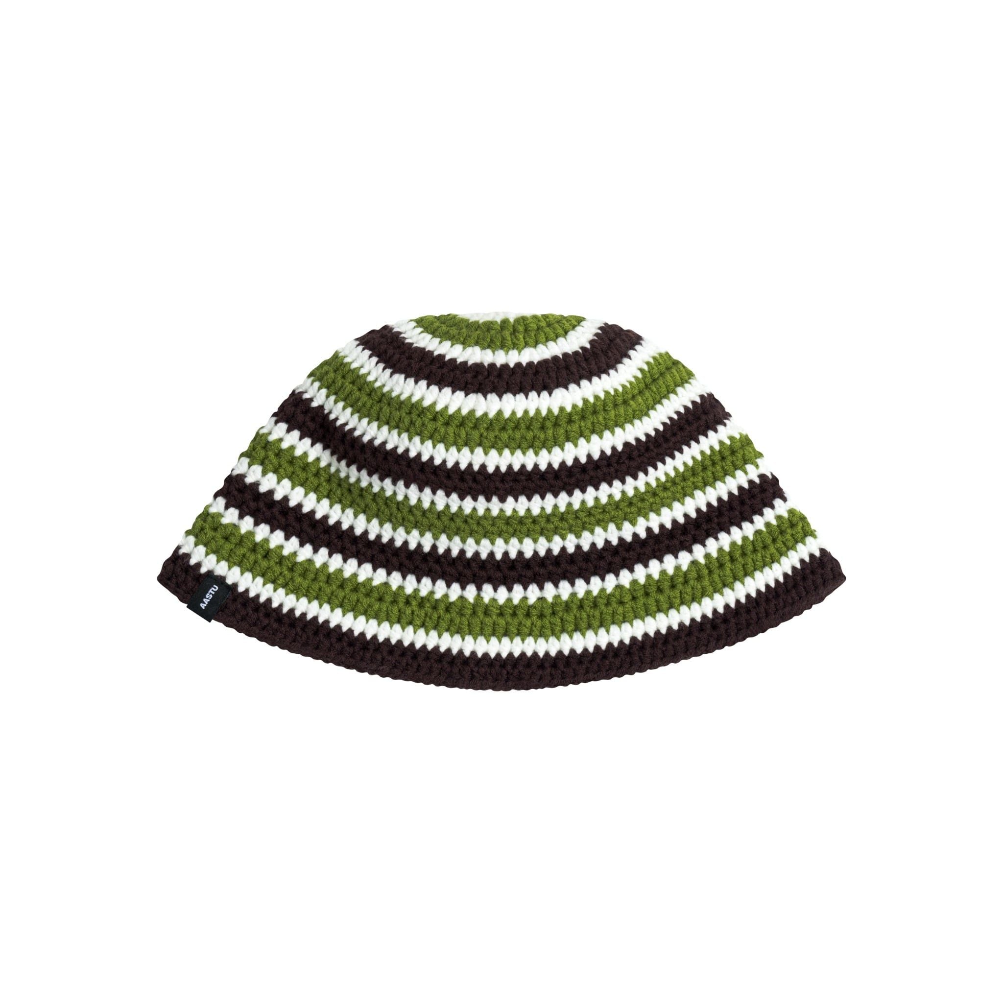  AA KNIT HAT // BROWN-GREEN 