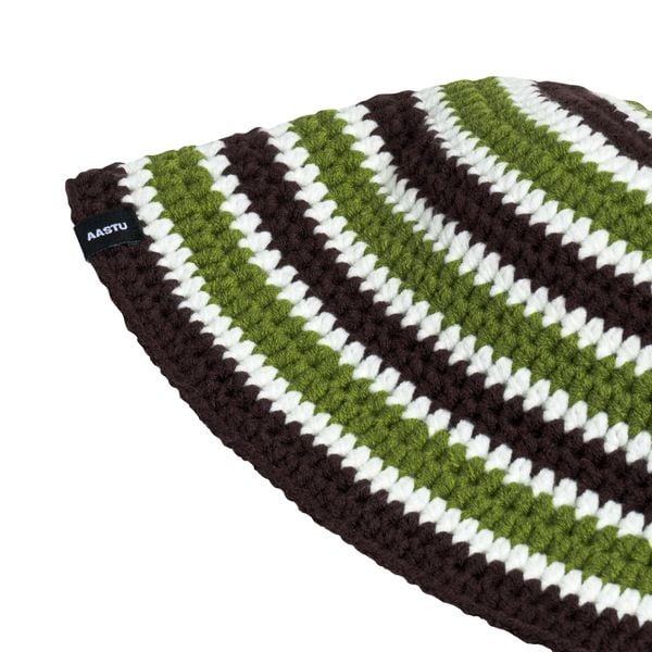  AA KNIT HAT // BROWN-GREEN 