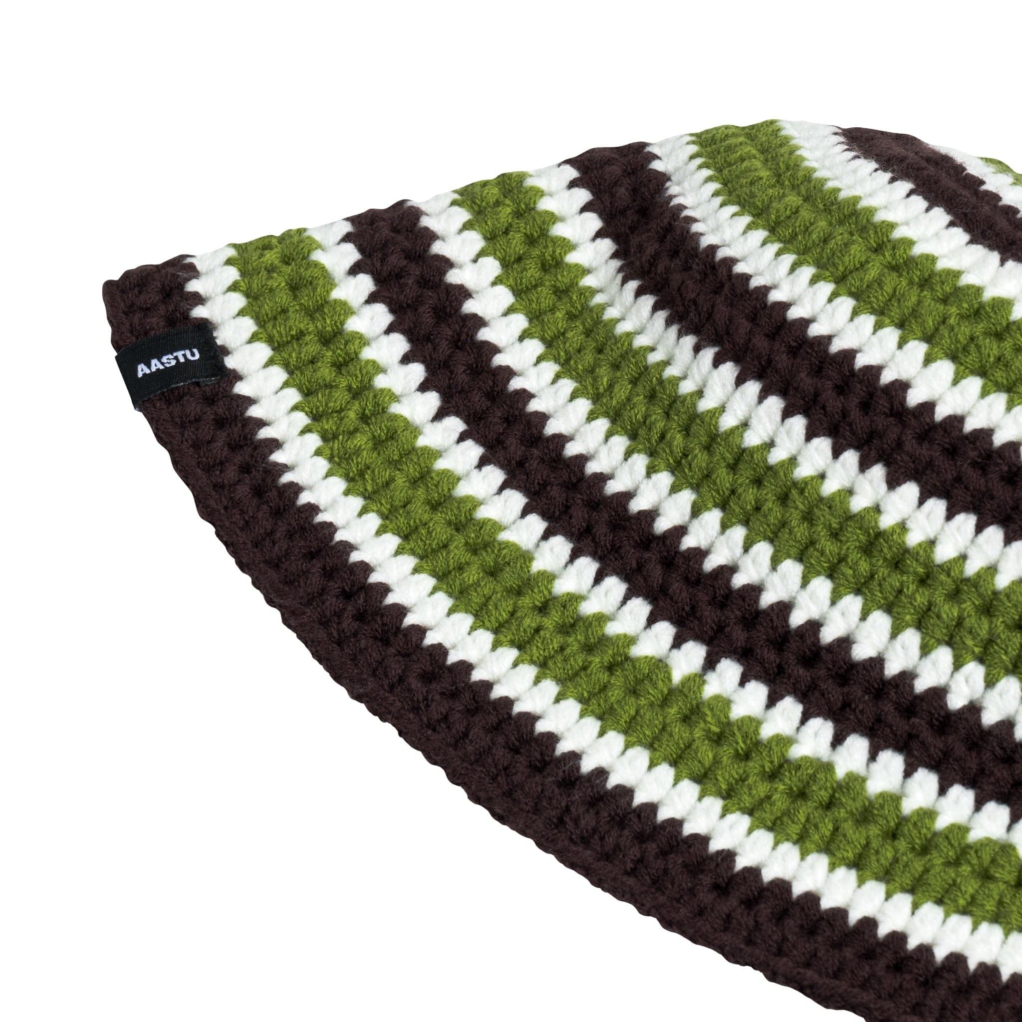  AA KNIT HAT // BROWN-GREEN 