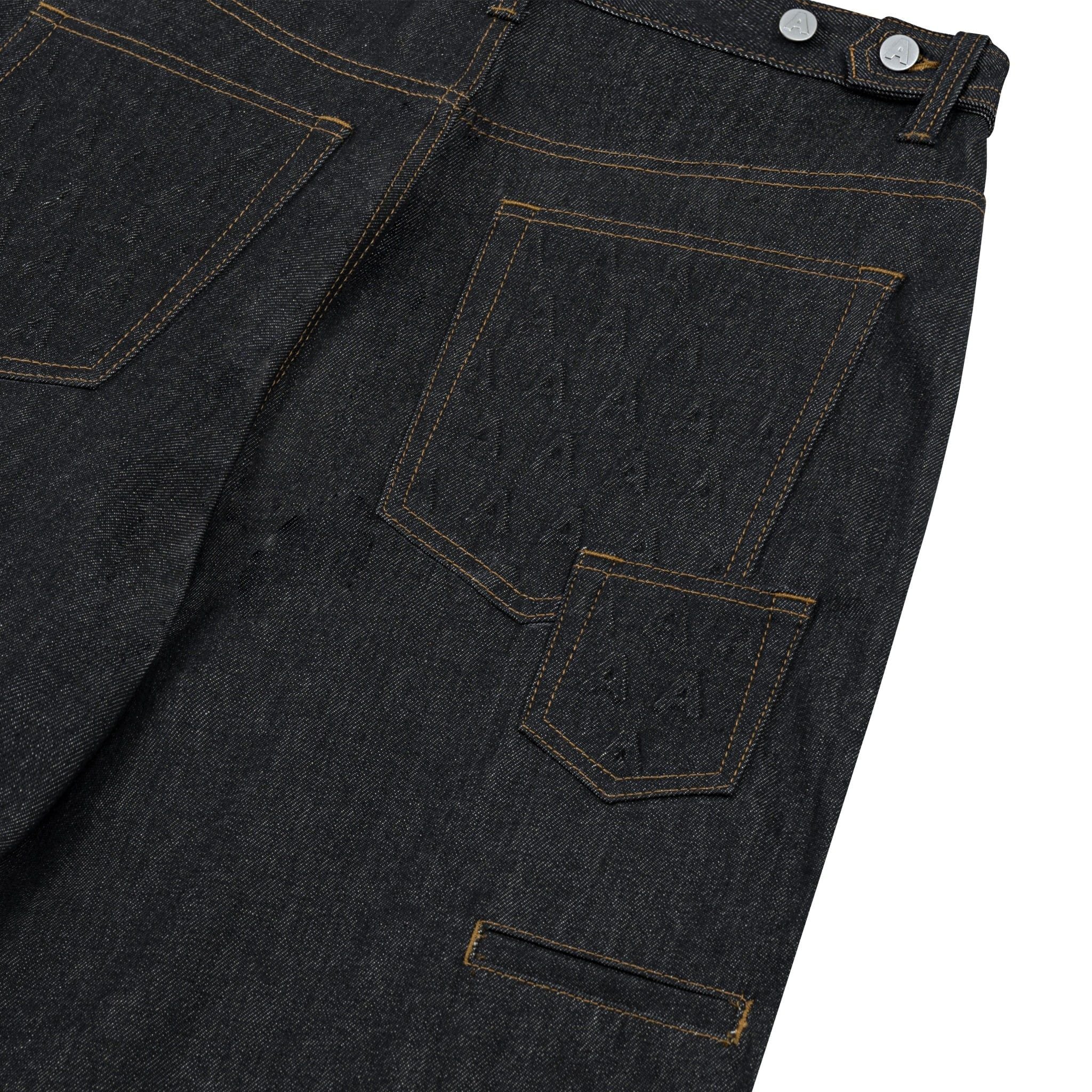  AA RAW DENIM PLEATED PANTS // BLACK 
