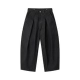  AA RAW DENIM PLEATED PANTS // BLACK 