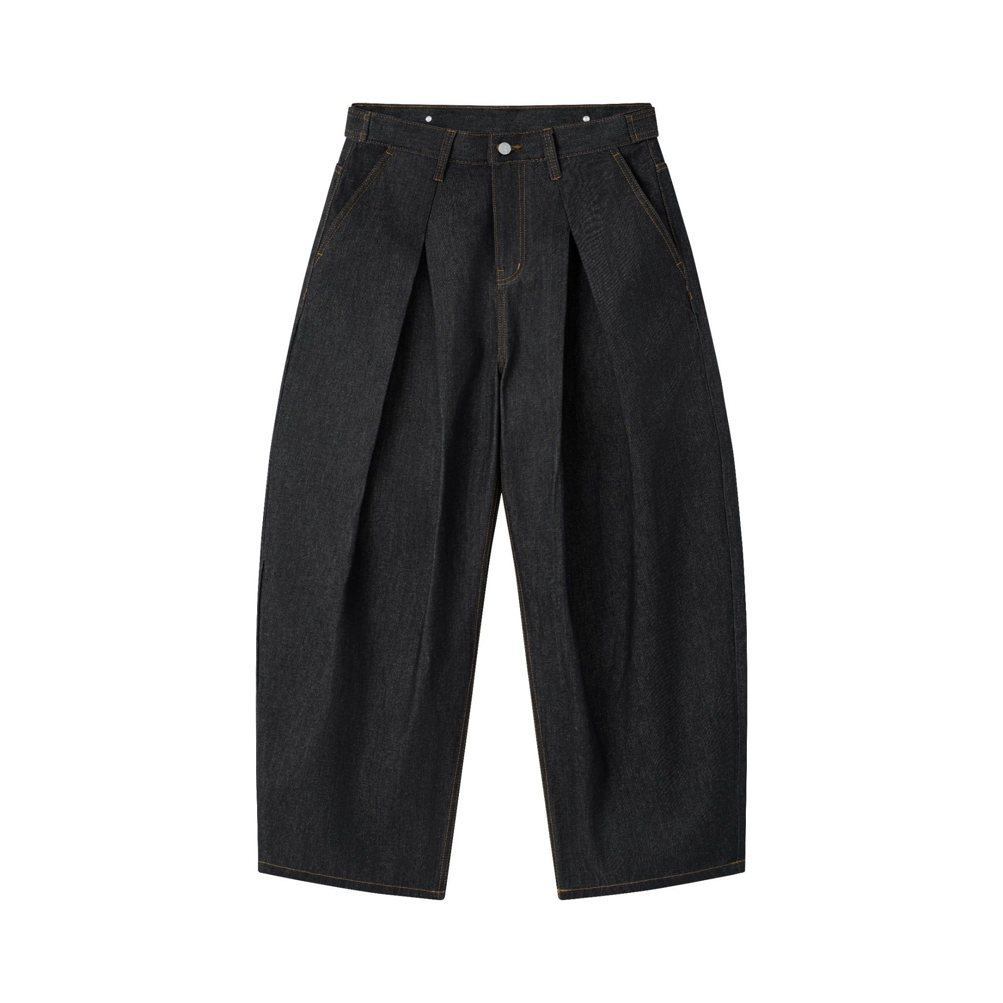  AA RAW DENIM PLEATED PANTS // BLACK 