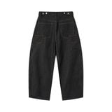  AA RAW DENIM PLEATED PANTS // BLACK 