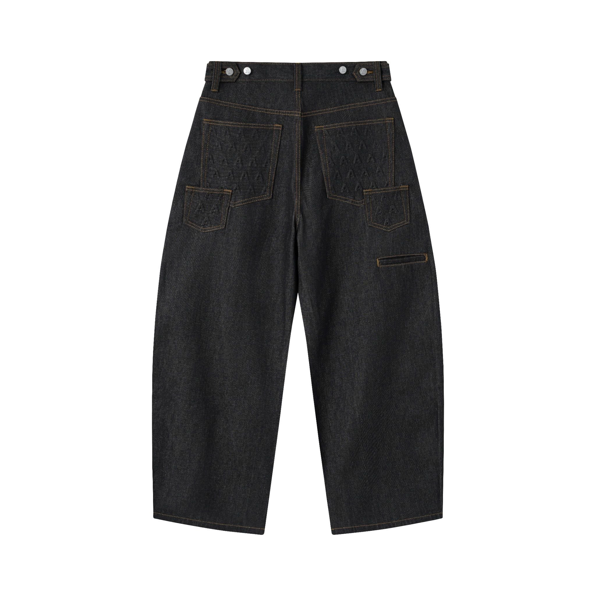  AA RAW DENIM PLEATED PANTS // BLACK 