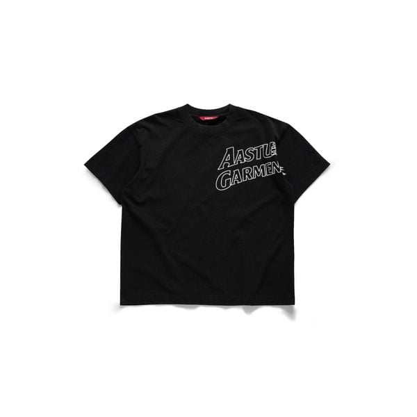  AA WASHED FIRE GARMENT LOGO TEE V2 // BLACK 