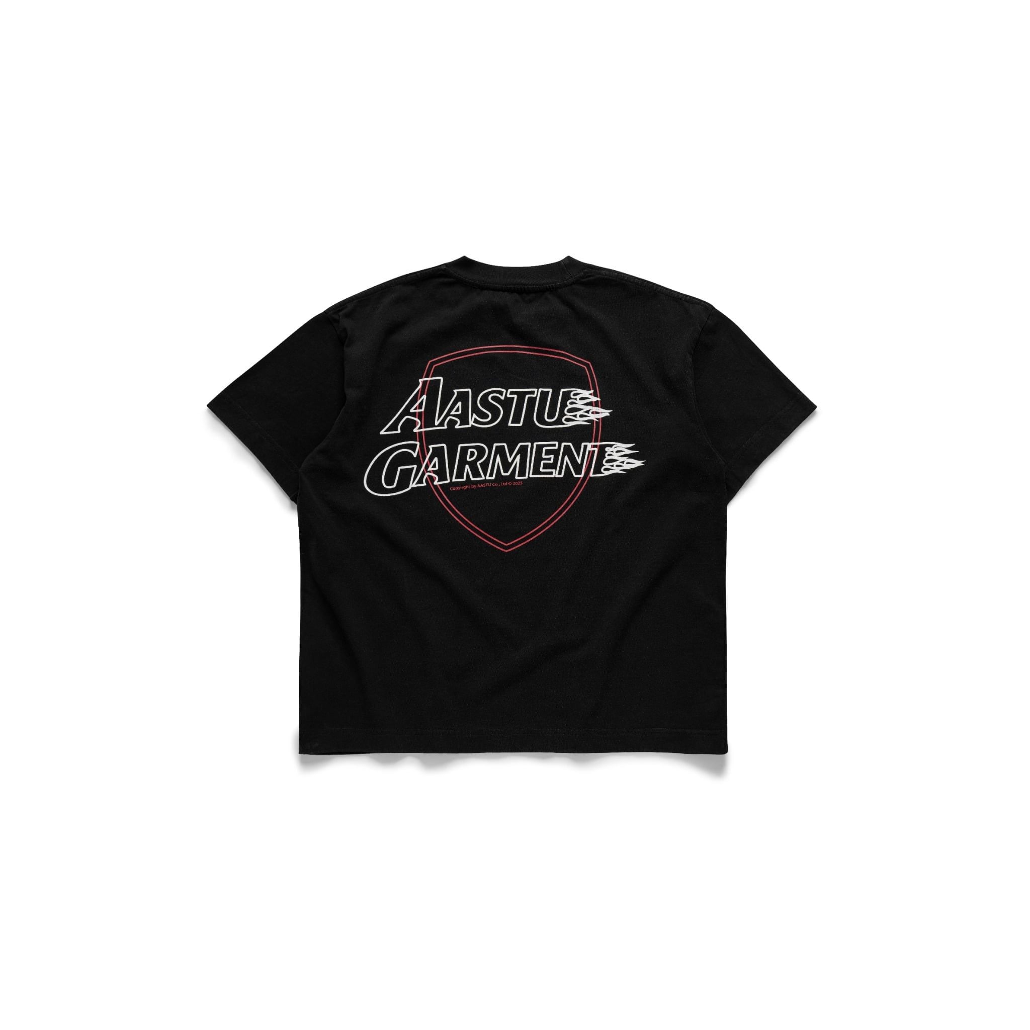  AA WASHED FIRE GARMENT LOGO TEE V2 // BLACK 
