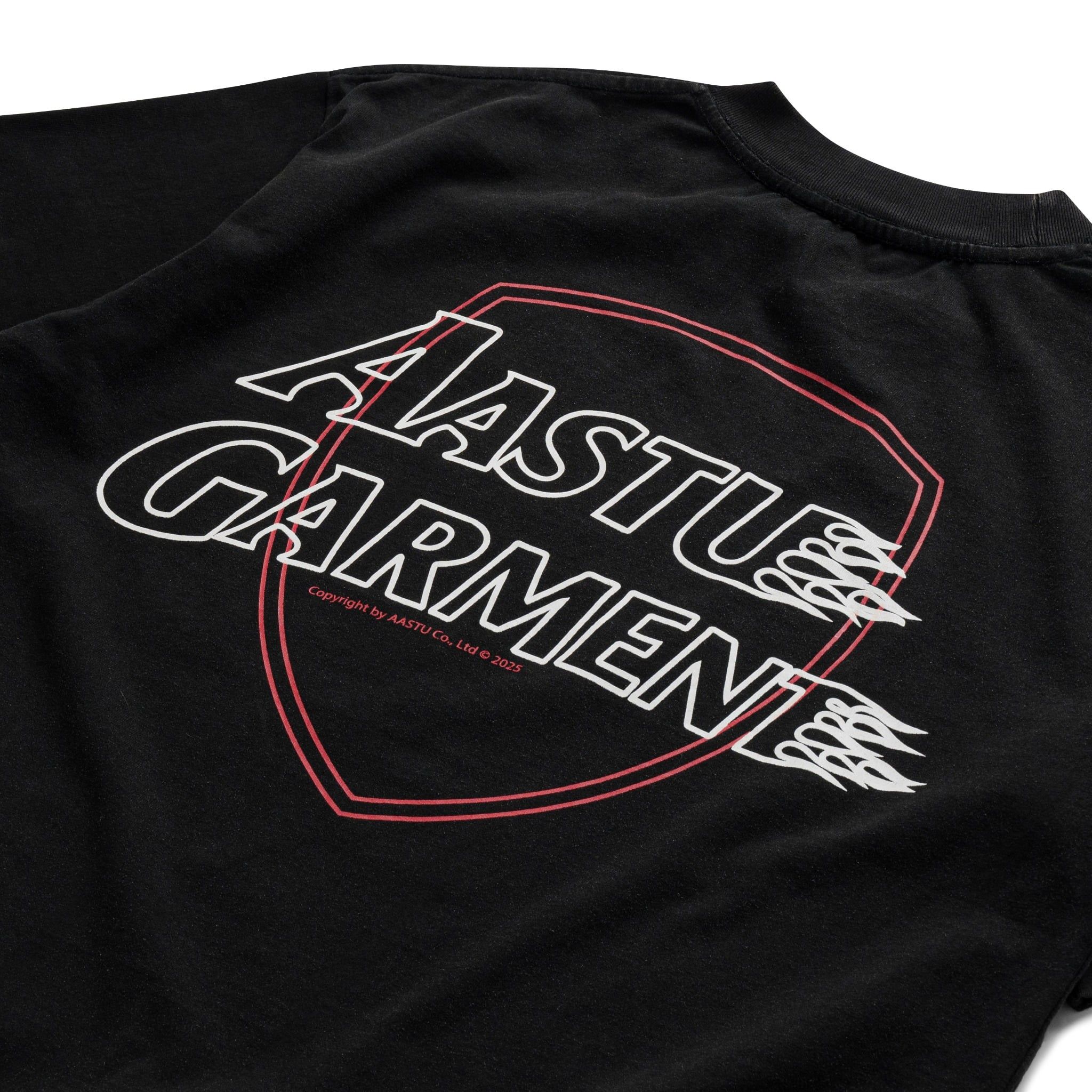  AA WASHED FIRE GARMENT LOGO TEE V2 // BLACK 