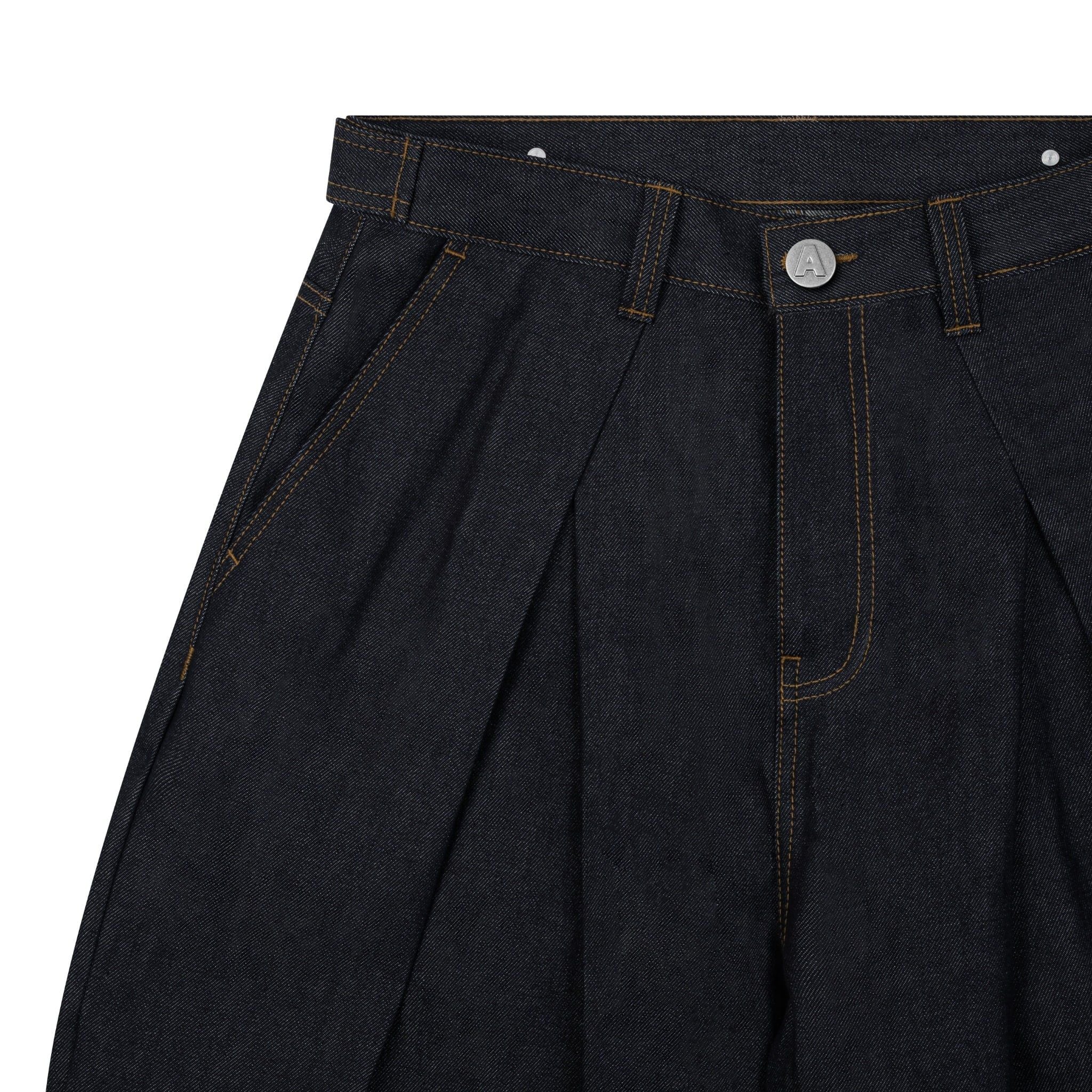  AA RAW DENIM PLEATED PANTS // INDIGO 