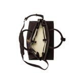  AASTU CARRYALL SUEDE LEATHER BAG // DARK BROWN / GOLD 
