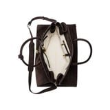 AASTU CARRYALL SUEDE LEATHER BAG // DARK BROWN / GOLD 