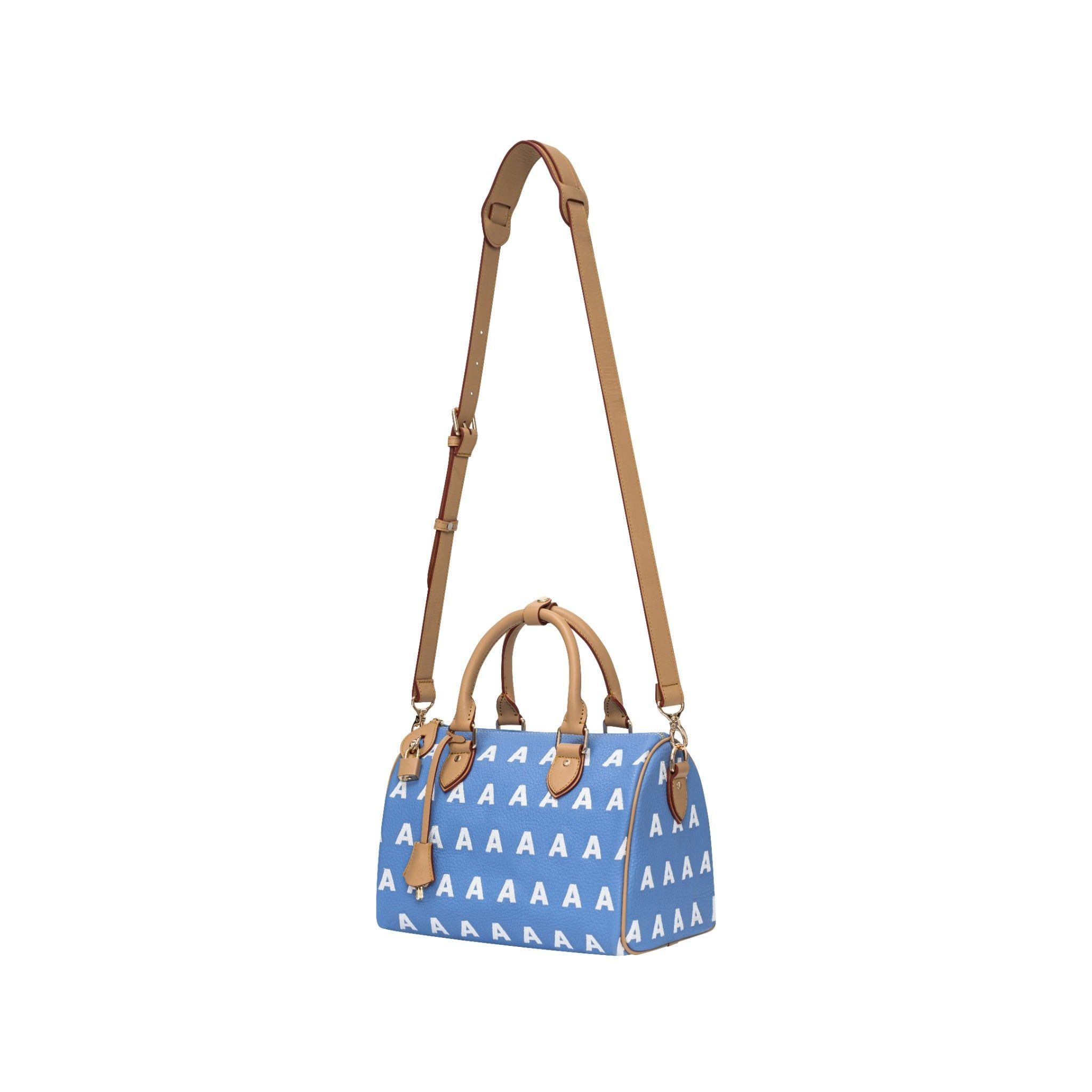  AA EMBROIDERED LOGO BOSTON BAG // LIGHT BLUE 