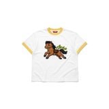  AA HORSE RINGER TEE // WHITE 