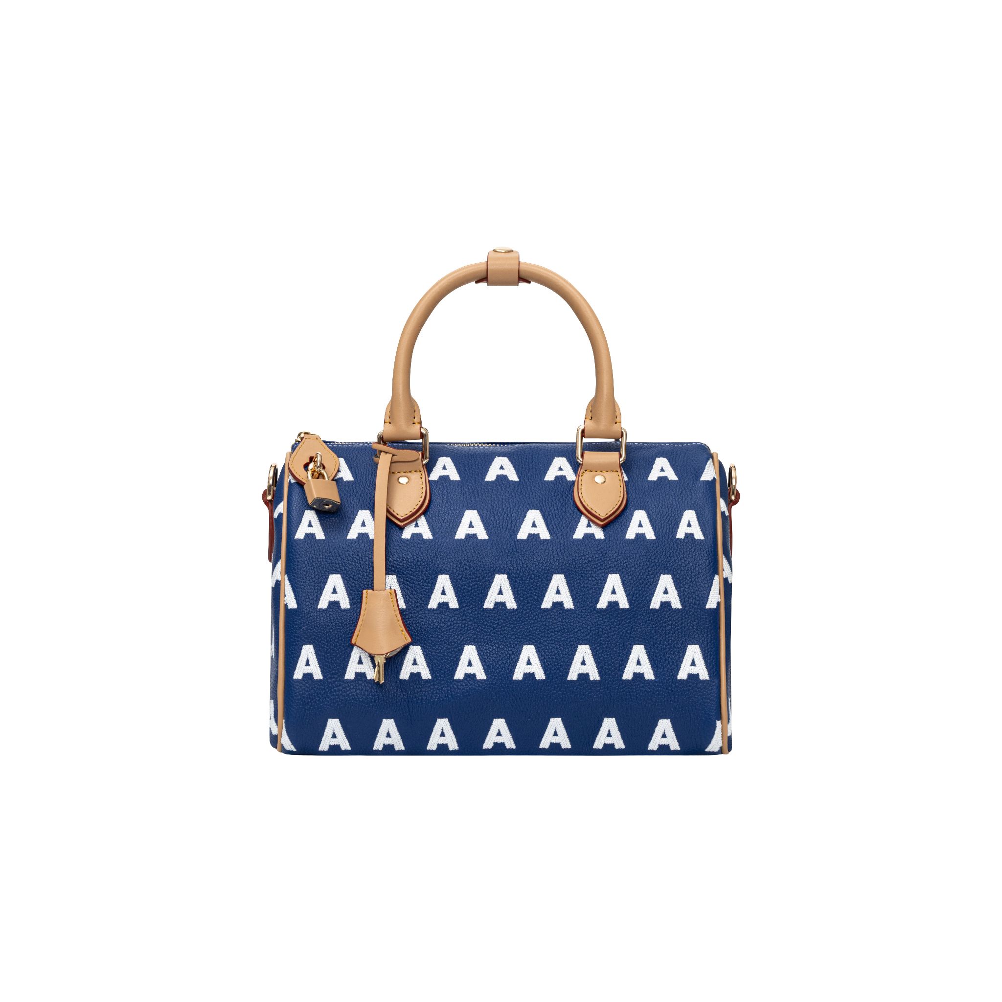  AA EMBROIDERED LOGO BOSTON BAG // BLUE 
