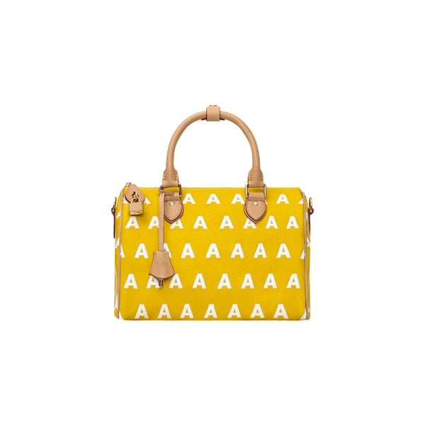  AA EMBROIDERED LOGO BOSTON BAG // YELLOW 