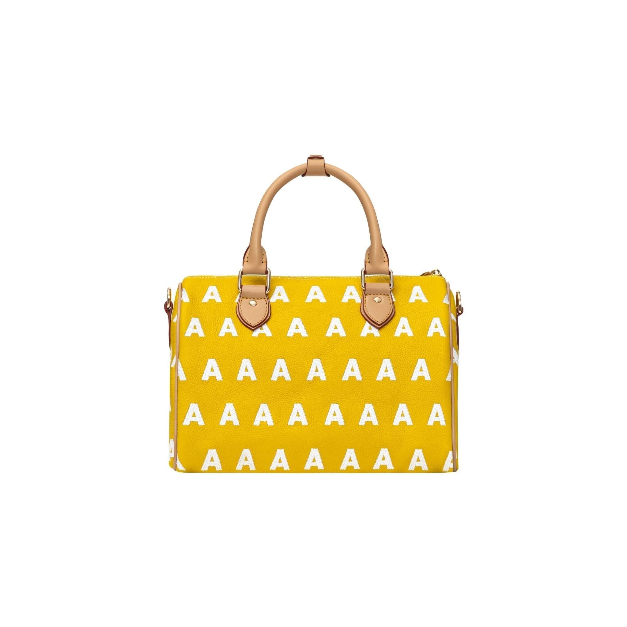  AA EMBROIDERED LOGO BOSTON BAG // YELLOW 