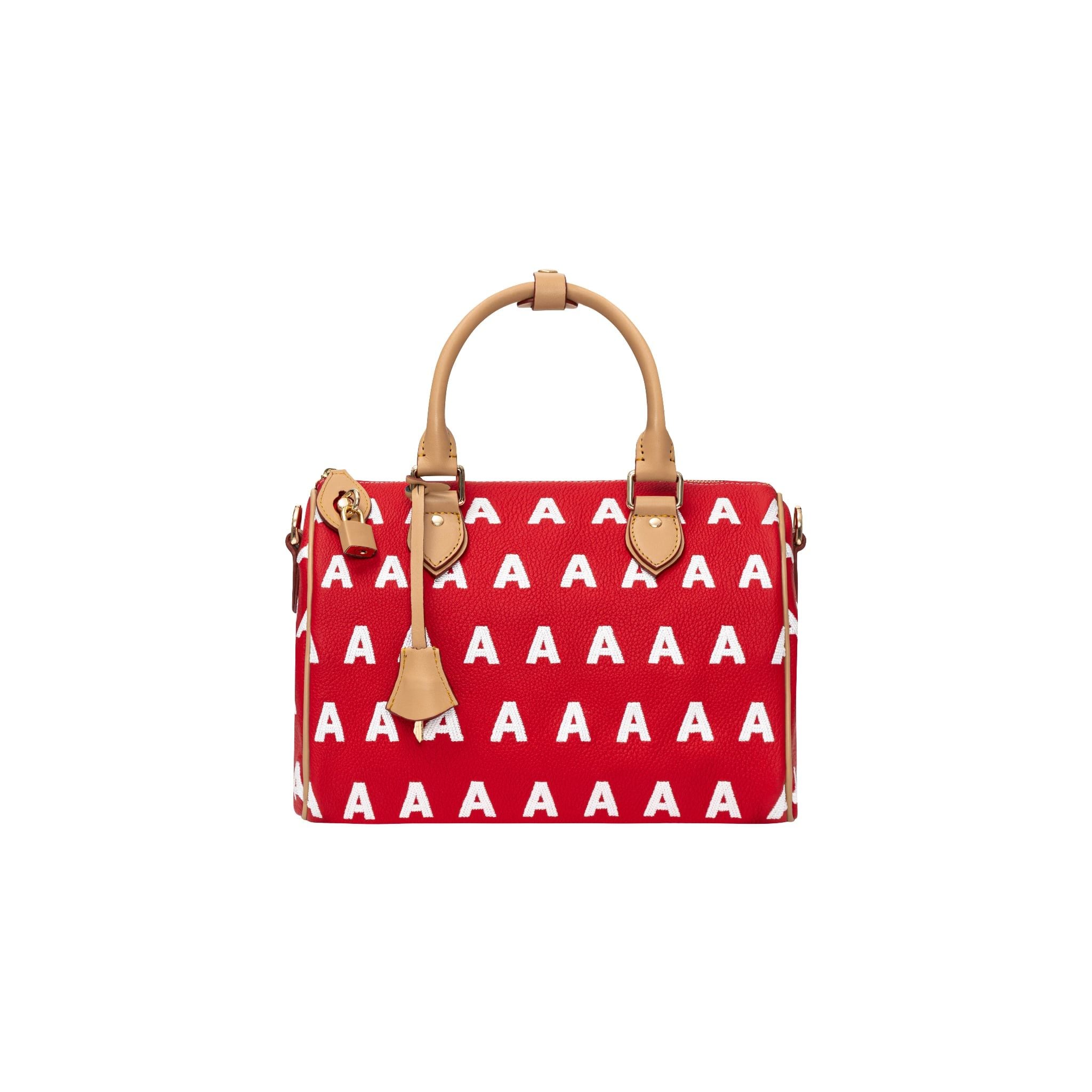  AA EMBROIDERED LOGO BOSTON BAG // RED 