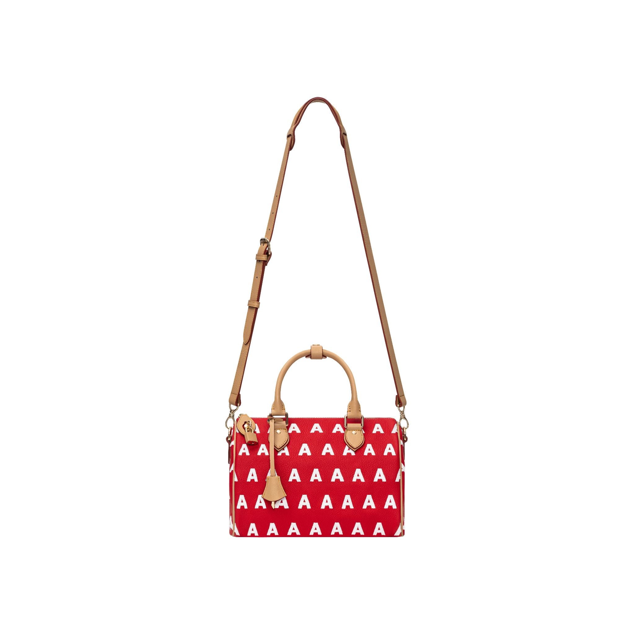  AA EMBROIDERED LOGO BOSTON BAG // RED 