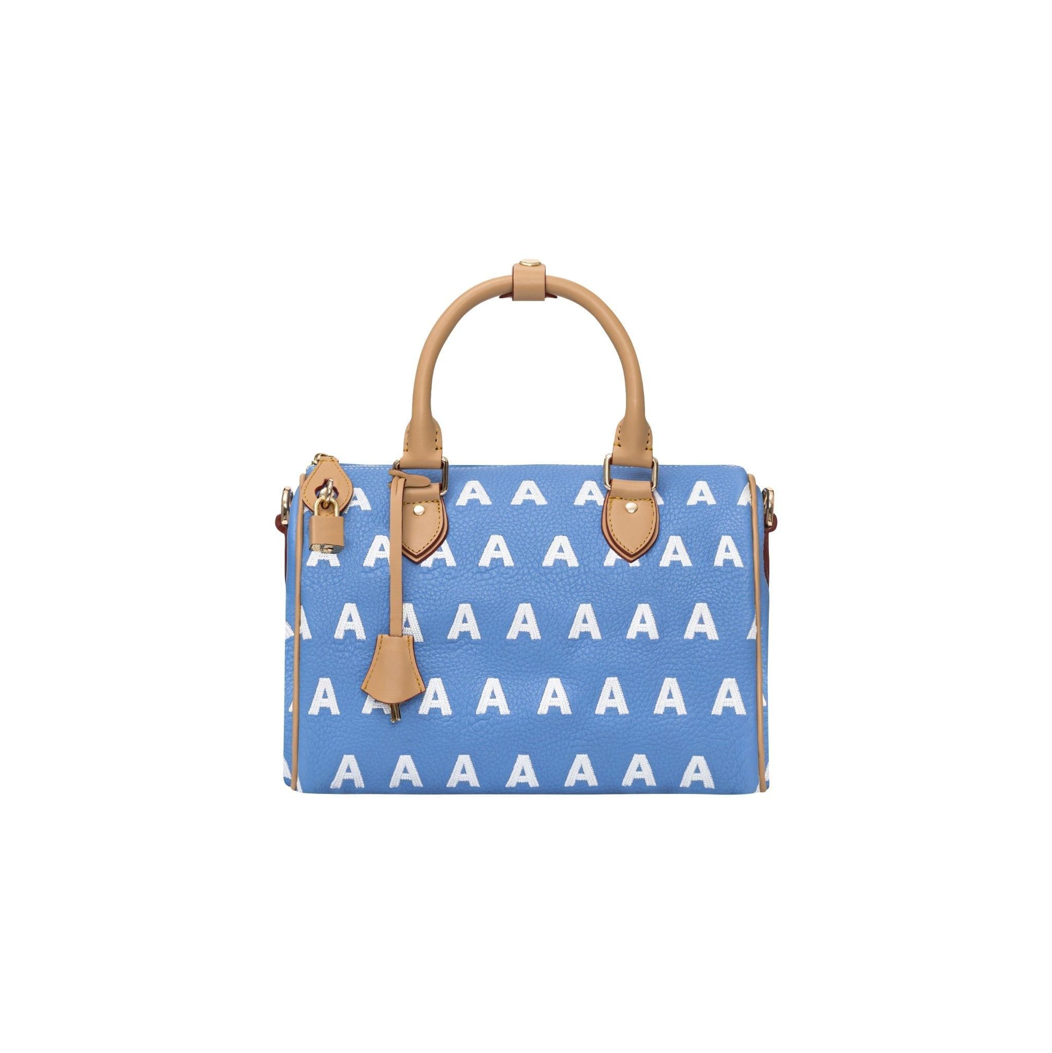  AA EMBROIDERED LOGO BOSTON BAG // LIGHT BLUE 
