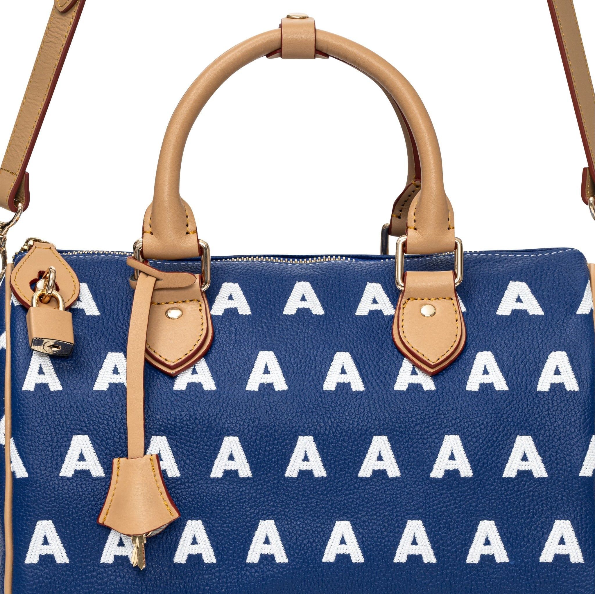  AA EMBROIDERED LOGO BOSTON BAG // BLUE 