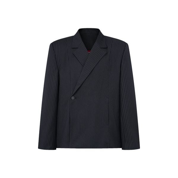  AA STRIPED BLAZER // GREY 
