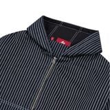  AASTU SIGNATURE STRIPED DENIM HOODIE // BLUE 