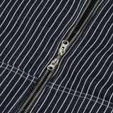  AASTU SIGNATURE STRIPED DENIM HOODIE // BLUE 