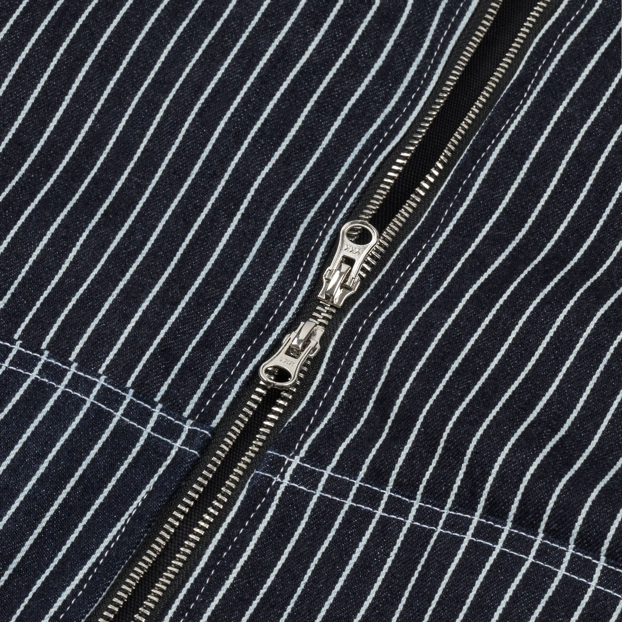  AASTU SIGNATURE STRIPED DENIM HOODIE // BLUE 