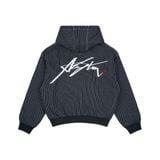  AASTU SIGNATURE STRIPED DENIM HOODIE // BLUE 