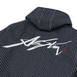  AASTU SIGNATURE STRIPED DENIM HOODIE // BLUE 