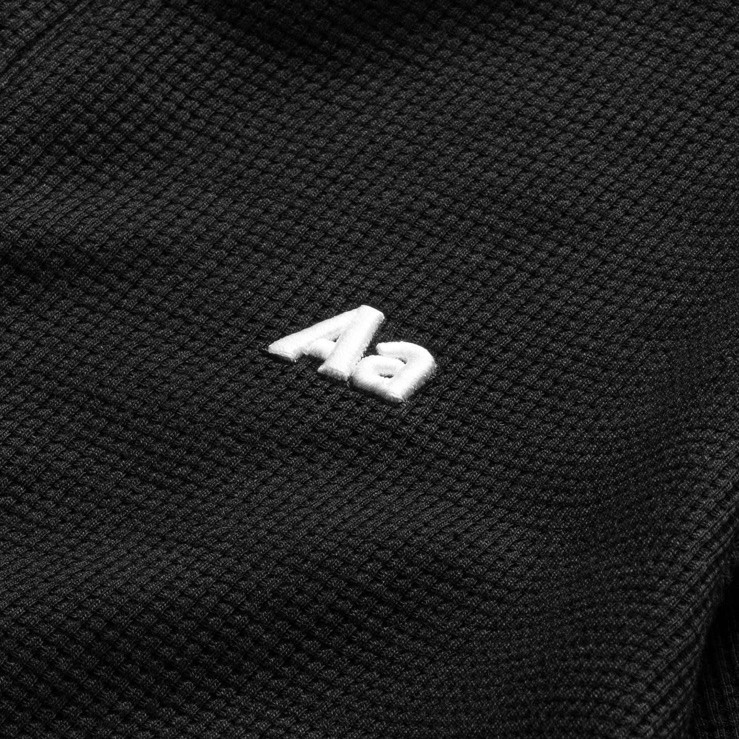  AA WAFFLE TEE // BLACK 