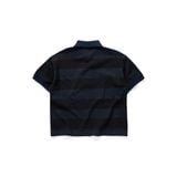  AASTU AAPLE STRIPED NAVY POLO // WASHED 