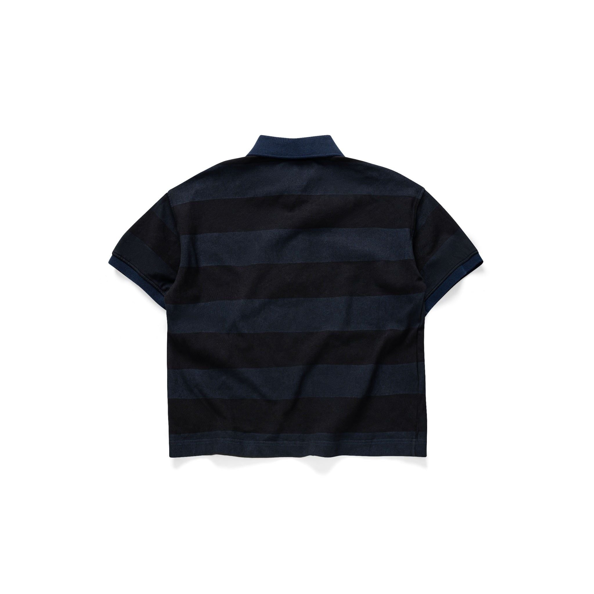  AASTU AAPLE STRIPED NAVY POLO // WASHED 
