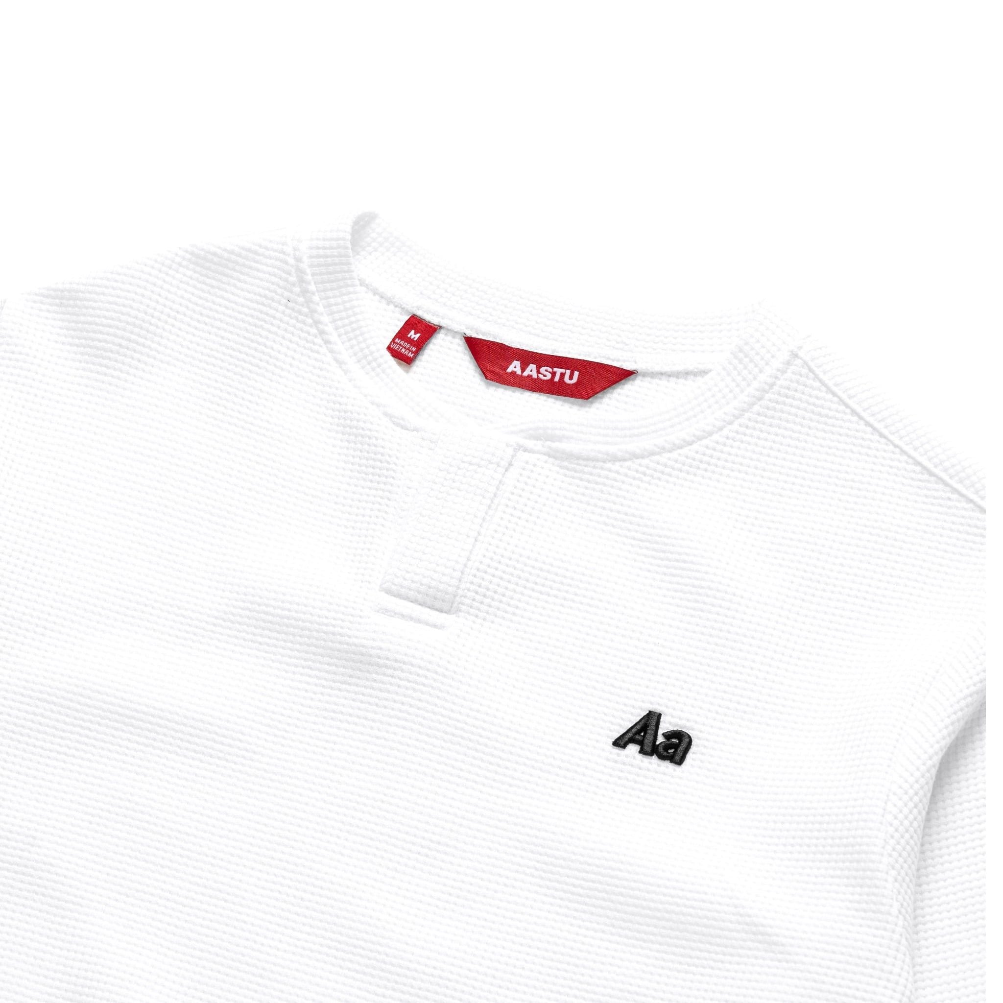  AA WAFFLE LONG SLEEVE // WHITE 