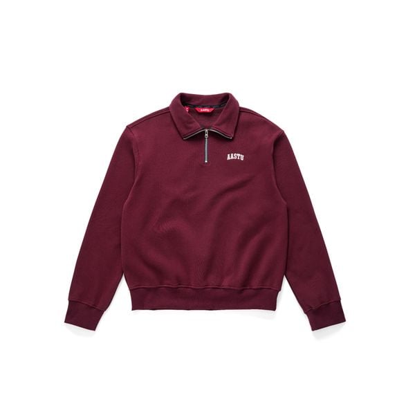  AA BASIC QUARTER ZIP // RED RUM 