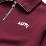  AA BASIC QUARTER ZIP // RED RUM 