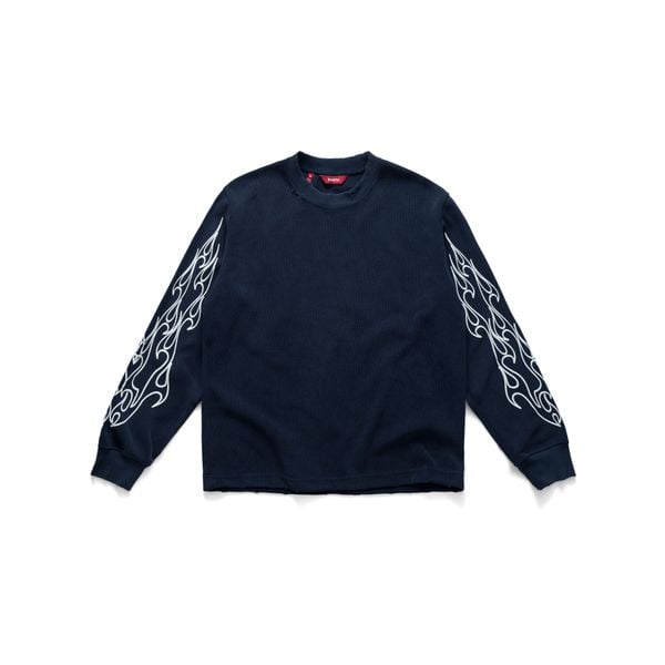  AA FIRE GARMENT WASHED LONG SLEEVE // NAVY 