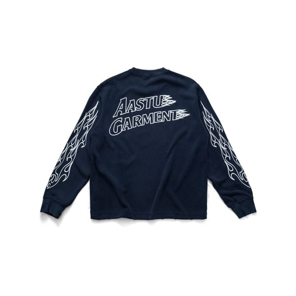  AA FIRE GARMENT WASHED LONG SLEEVE // NAVY 