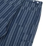  AA PLEATED DENIM PANTS // BLUE STRIPED 