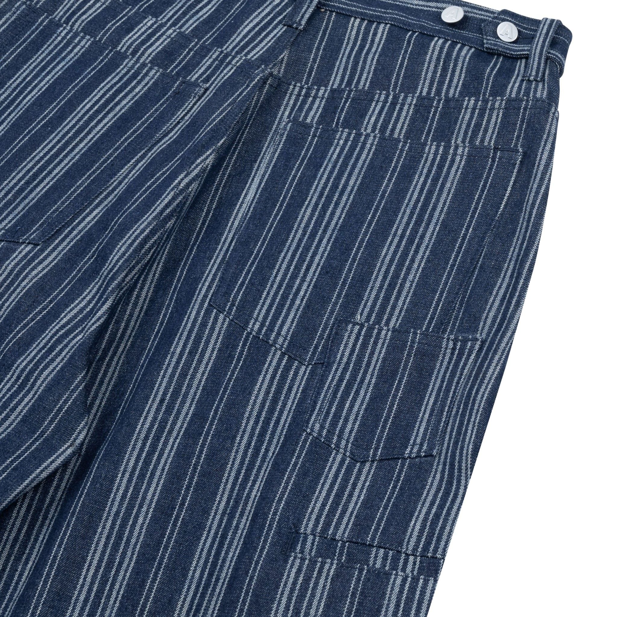  AA PLEATED DENIM PANTS // BLUE STRIPED 