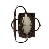  AASTU CARRYALL SUEDE LEATHER BAG // CHOCOLATE / GOLD 