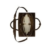  AASTU CARRYALL SUEDE LEATHER BAG // WOOD / GOLD 