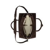  AASTU CARRYALL SUEDE LEATHER BAG // CHOCOLATE / SILVER 